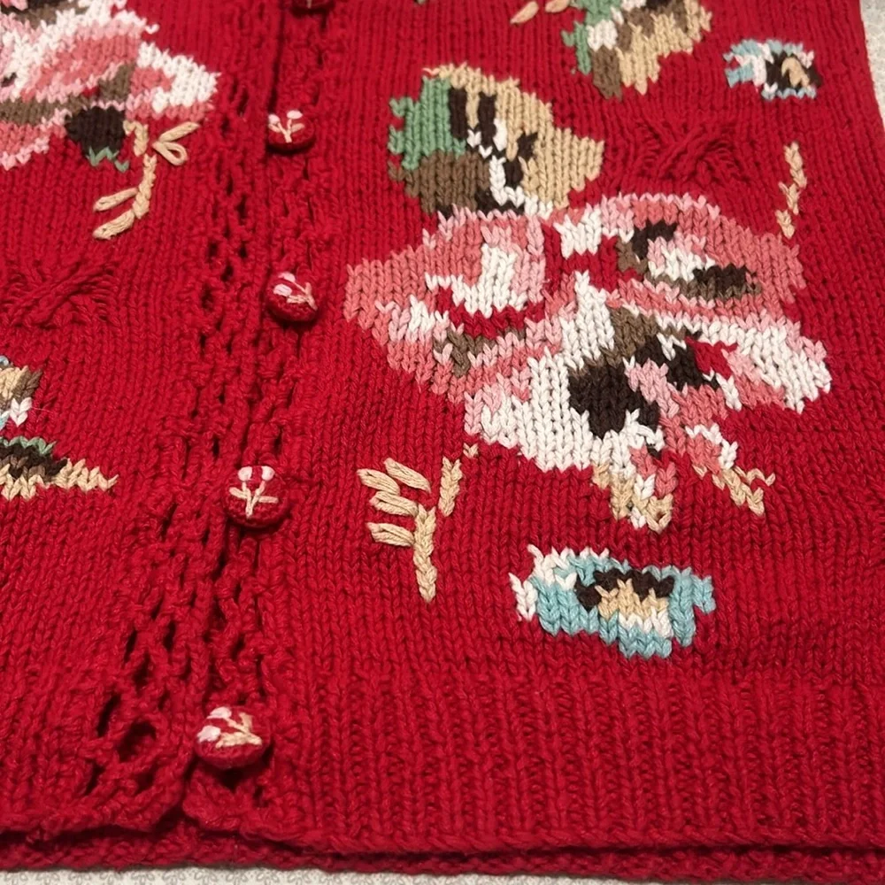 Vintage Susan Bristol Hand Knitted Cardigan Women’s Size Petite - Picture 2 of 8